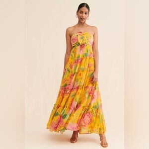 Farm Rio Macaw Bloom Maxi Dress Size XL